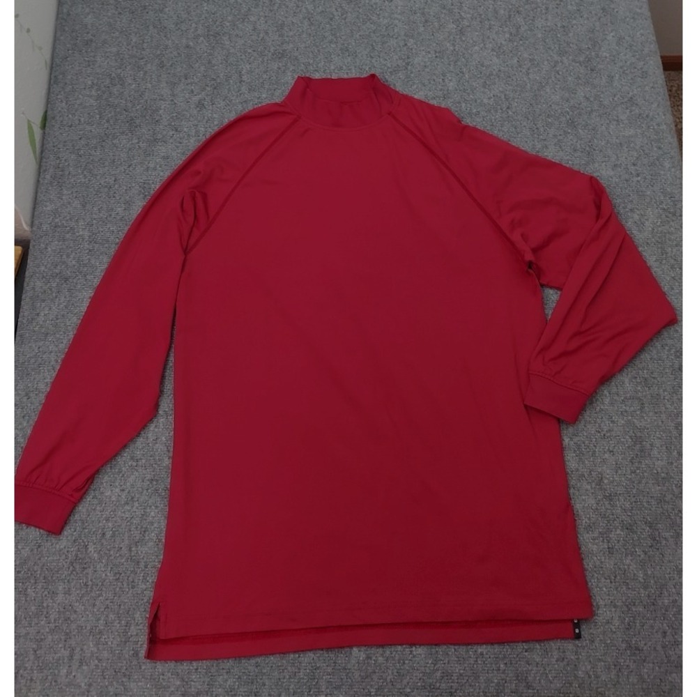 Whistling Straits FJ Foot Joy Pullover Mens Large Burgundy Mock Neck Long Sleeve